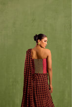 Load image into Gallery viewer, black pre draped saree