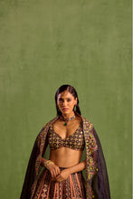 Load image into Gallery viewer, black lehenga set
