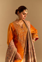 Load image into Gallery viewer, Fareeha - Orange Kurta with Salwar
