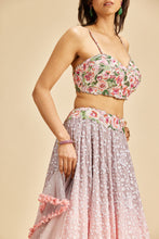 Load image into Gallery viewer, BLUSH TO LILAC SHADED LEHENGA SET