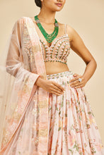Load image into Gallery viewer, POWDER PINK GEORGETTE LEHENGA SET