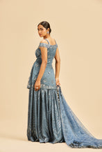 Load image into Gallery viewer, DARK GREY SHARARA SET