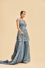 Load image into Gallery viewer, DARK GREY SHARARA SET