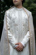 Load image into Gallery viewer, Wisteria White Sherwani Set