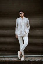 Load image into Gallery viewer, White Dahlia Short Jacket Set