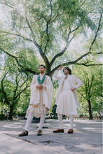 Load image into Gallery viewer, Moonlit Pearl Sherwani Set