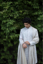 Load image into Gallery viewer, Lilac Grey Rose Sherwani Set