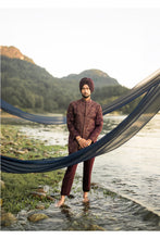 Load image into Gallery viewer, Jewel Orchid Bandhgala set