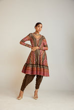 Load image into Gallery viewer, Olive Green V Neck A Line Dhoti Kurta Set