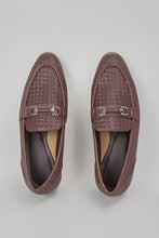 Load image into Gallery viewer, Brown Buckled Herringbone Shoes
