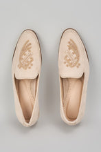 Load image into Gallery viewer, Nude Embroidered Loafers