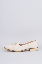 Load image into Gallery viewer, Ivory Crown Suede Loafers