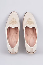 Load image into Gallery viewer, Ivory Crown Suede Loafers