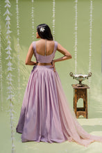 Load image into Gallery viewer, Lilac Embroidered Lehenga Set