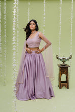 Load image into Gallery viewer, Lilac Embroidered Lehenga Set