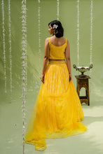 Load image into Gallery viewer, Sunny Yellow Printed Embroidered Lehenga Set