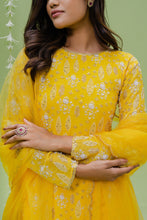Load image into Gallery viewer, Sunny Yellow Printed Embroidered Sharara Set