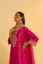 Load image into Gallery viewer, Mayra - Hotpink Long Kurta with Palazzo & Dupatta
