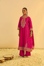 Load image into Gallery viewer, Mayra - Hotpink Long Kurta with Palazzo & Dupatta