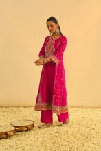 Load image into Gallery viewer, Mayra - Hotpink Long Kurta with Palazzo & Dupatta