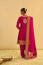 Load image into Gallery viewer, Rayana - Hotpink A-line Kurta with Salwar & Dupatta