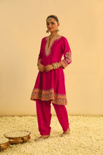 Load image into Gallery viewer, Rayana - Hotpink A-line Kurta with Salwar & Dupatta