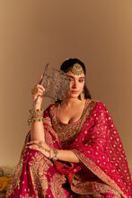 Load image into Gallery viewer, Alina - Dabka Zardozi Embroidered Silk Hotpink Sharara Set