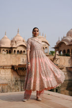 Load image into Gallery viewer, Mahrosh - Pink Kalidaar Anarkali Set with Palazzo & Dupatta