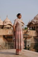 Load image into Gallery viewer, Mahrosh - Pink Kalidaar Anarkali Set with Palazzo & Dupatta