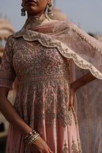 Load image into Gallery viewer, Mahrosh - Pink Kalidaar Anarkali Set with Palazzo & Dupatta