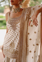 Load image into Gallery viewer, Shabnam - Daisy Ivory Kurta Set with Sharara & Dupatta