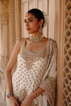 Load image into Gallery viewer, Shabnam - Daisy Ivory Kurta Set with Sharara & Dupatta