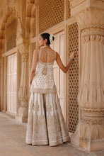 Load image into Gallery viewer, Shabnam - Daisy Ivory Kurta Set with Sharara & Dupatta