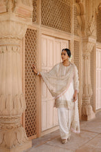 Load image into Gallery viewer, Ansha - Daisy Ivory Short Kurta Set with Salwar & Dupatta