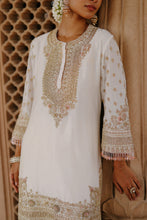 Load image into Gallery viewer, Ansha - Daisy Ivory Short Kurta Set with Salwar & Dupatta