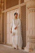 Load image into Gallery viewer, Ansha - Daisy Ivory Short Kurta Set with Salwar & Dupatta