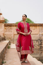 Load image into Gallery viewer, Arwa - Hot Pink Long Kurta Set with Salwar & Dupatta