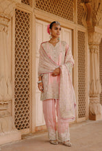 Load image into Gallery viewer, Elaya - Pink Short Kurta Set with Matching Salwar & Dupatta