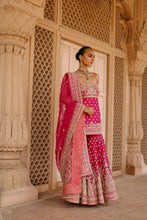 Load image into Gallery viewer, Nisbat - Hot Pink Kurta Set with Garara & Dupatta