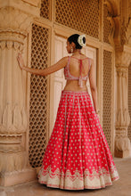 Load image into Gallery viewer, Noorbano - Hot Pink Lehenga Set with Blouse & Dupatta