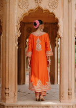 Load image into Gallery viewer, Umaira - Burnt Orange Long Kurta Set with Salwar & Dupatta