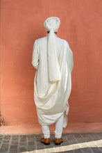 Load image into Gallery viewer, CREAM MATKA ACHKAN WITH MONGA KURTA AND CHURIDAR