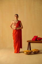 Load image into Gallery viewer, RUMAAN Draped Saree with Blouse & Belt