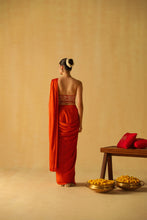 Load image into Gallery viewer, RUMAAN Draped Saree with Blouse & Belt