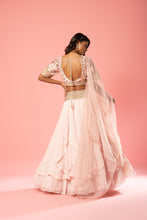Load image into Gallery viewer, Basby pink organza lehenga set