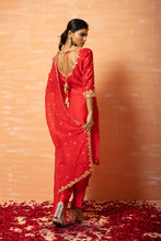 Load image into Gallery viewer, Red Hand Embroidered Kurta Set