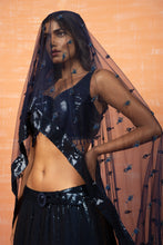 Load image into Gallery viewer, Blue Sequin Lehenga Set