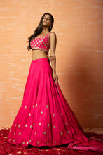 Load image into Gallery viewer, Pink Hand Embroidered Lehenga Set