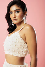 Load image into Gallery viewer, Ivory and yellow ombre lehenga set