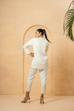 Load image into Gallery viewer, Ivory embroidered co-ord set